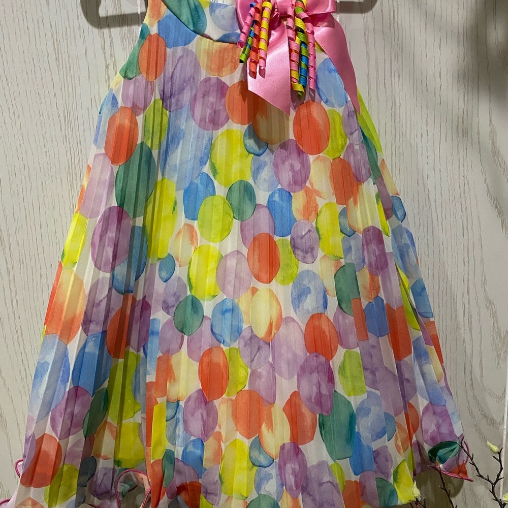 Bonnie Jean Colorful Polka Dot Dresses Size 3T & 4T